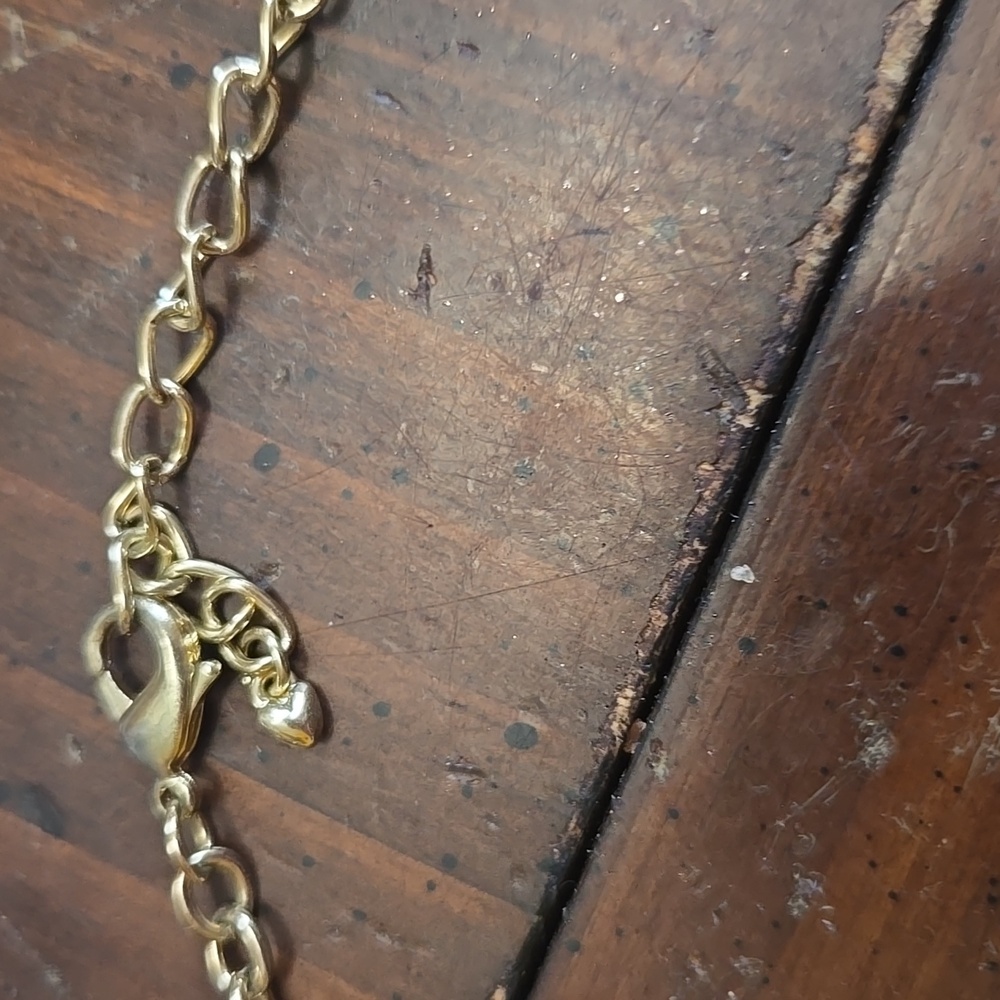 Vintage Y2k Gold and Blue Gem Statement Necklace💫 - Picture 4 of 5